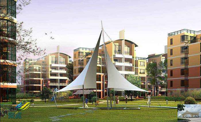 膜結(jié)構(gòu)景觀小區(qū)停車棚膜結(jié)構(gòu)設計